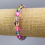 Bransoletka ze szkła opalowego, różnokolorowe kuleczki, średnica 8 mm ±, długość 18 cm (rozciągliwa)