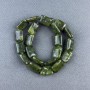 Koraliki z jadeitu – naturalny kamień, prostokątne, wymiary 13×18×6 mm, grubość 5 mm ±, długość około 40 cm na żyłce