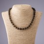 Naszyjnik z labradorytu – gładkie kule o średnicy 10 mm, długość 48 cm