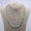 Naszyjnik z naturalnego kamienia amazonitu, gładkie kulki, średnica 6 mm, długość 46 cm +