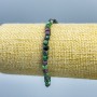 Bransoletka z zoizytu – naturalny kamień, fasetowane kostki 4×4 mm, długość 18 cm (elastyczna)