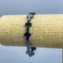 Bransoleta z hematytu „Krzyż”, średnica 14×10 mm, długość 18 cm (rozciągliwa)