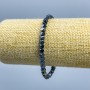 Bransoletka z hematitu w kształcie kostek, średnica 4×4 mm, długość 18 cm (elastyczna)