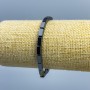 Bransoletka hematyt w formie prostokątów, 8×4 mm, długość 18 cm (rozciągana)