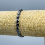 Bransoletka z hematitu w kształcie owalnym, średnica 8×6×3 mm, długość 18 cm (rozciągana)