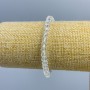 Bransoletka z czeskiego kryształu, biało-przezroczyste fasetowane rondele, średnica 6×5 mm, długość 18 cm (rozciągliwa)