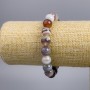 Bransoletka z naturalnego kamienia agat Botswany, gładkie kulki, średnica ok. 10 mm, długość 18 cm, elastyczna