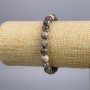Bransoletka z naturalnego kamienia słonecznego, gładkie kule o średnicy około 8 mm, długość 18 cm, elastyczna