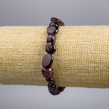 Bransoletka z granatu fasetowanego, średnica 9×10 mm, długość 18 cm, na elastycznej gumce