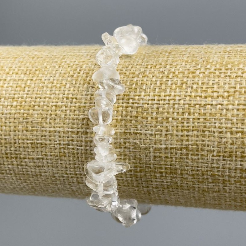 Bransoletka z górskiego kryształu – drobiny, średnica 6–8 mm, długość 18 cm