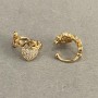 Kaf Xuping Pozłacanie 18K białe kryształy Miłość 10×8 mm