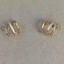 Kaf potrójny Xuping pozłocenie 18K białe kryształy 10×8 mm +