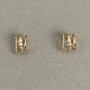 Kaf potrójny Xuping Pozłacanie 18K białe kryształy 10×8 mm +