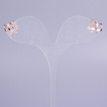 Kaf potrójny Xuping Pozłacanie 18K białe kryształy 10×8 mm +