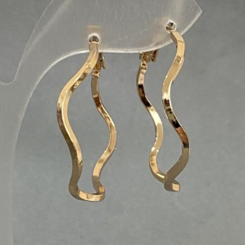 Kolczyki Xuping w kształcie kół z pozłacaniem 18K, grubość 2 mm, średnica 35 mm