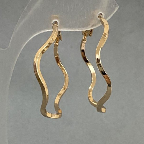 Kolczyki Xuping w kształcie kół z pozłacaniem 18K, grubość 2 mm, średnica 35 mm