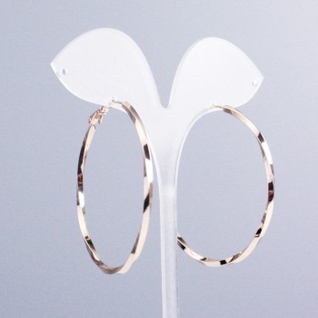 Kolczyki Xuping – okrągłe, pozłacanie 18K, średnica 50 mm, grubość 3 mm