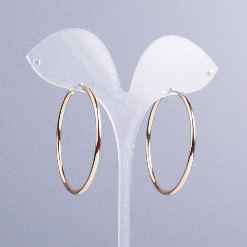 Kolczyki Xuping w kształcie kół pozłacane 18K, grubość 2 mm, średnica 43 mm