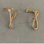 Kolczyki Xuping pozłacane 18K z białymi kamieniami 34×22 mm+