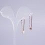 Kolczyki Xuping Pozłacane 18K z białymi kryształami w kształcie serca 30×8 mm+