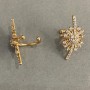 Kaf Xuping Pozłacenie 18K, białe kryształki, gwiazdka, średnica 20×10 mm+