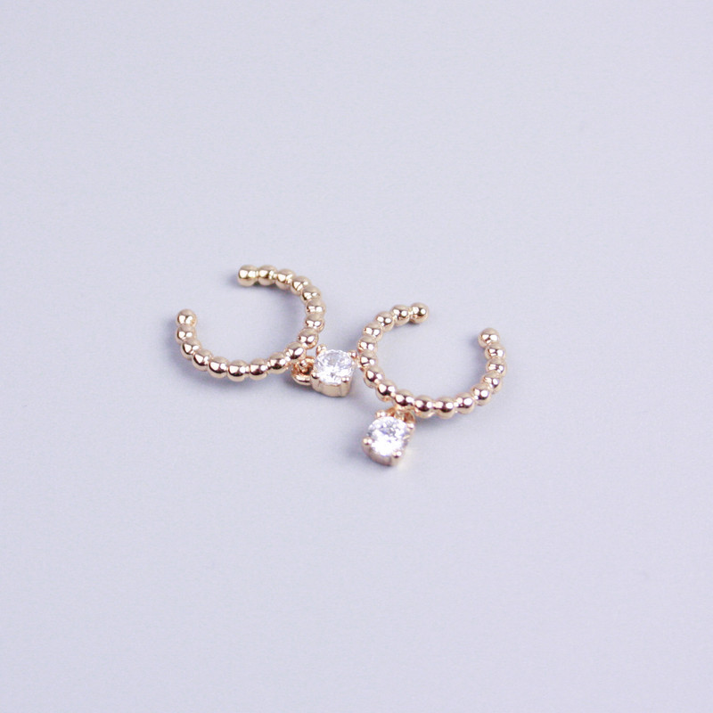 Kaf Xuping Pozłacanie 18K biały kamień 11×10 mm