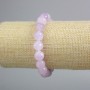 Bransoletka z kunzytu – fasetowane kulki o średnicy około 10 mm, długość 18 cm +/- (elastyczna baza)