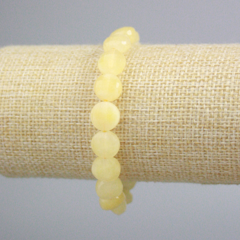 Bransoletka z cytrynu – fasetowana monetka, średnica 10,5 mm, długość 18 cm (elastyczna)