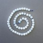 Koraliki z akwamarynu, naturalny kamień, fasetowane kostki, wymiary 7×7 mm, długość 39 cm, na nitce