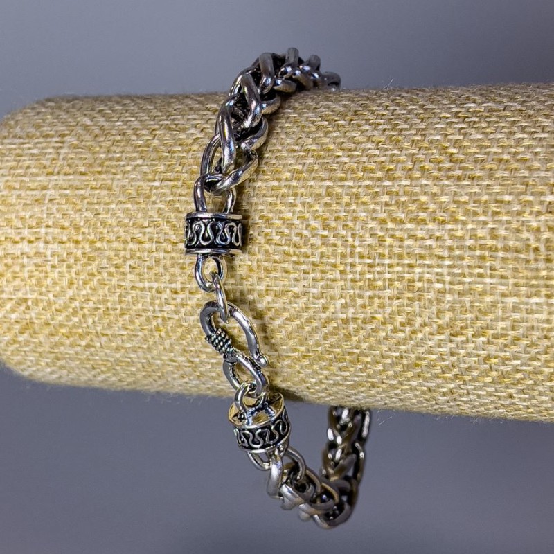 Bransoletka-łańcuszek «Zamek» srebrzysty metal 6×8 mm, grubość 8 mm, długość 21 cm +