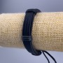 Bransoleta, długość 18–25 cm, grubość 12 mm, ekoskóra, kolor czarny, na regulowanym zapięciu