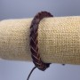 Bransoleta, długość 18–25 cm, grubość 7 mm, eko-skóra, kolor brązowy, na regulację