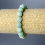Bransoletka z amazonitu z naturalnego kamienia – gładkie kulki, średnica 10,5 mm, długość 18 cm (rozciągliwa)