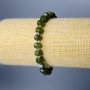 Bransoletka z kanadyjskiego jadeitu, naturalny kamień, fasetowane rondelki, średnica 8×6 mm ±, długość 18 cm (elastyczna) z koralikami
