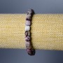 Bransoletka z turmalinu, naturalny kamień, fasetowane kostki, średnica 7 mm, długość 18 cm (elastyczna)