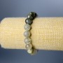 Bransoletka z kwarcu rutylowego włochatego, naturalny kamień, gładkie kulki o średnicy około 10 mm, długość 18 cm (elastyczna)