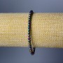 Bransoletka z hematitu – gładka kulka, średnica 4 mm, długość 18 cm (elastyczna) z odcieniem benzynowym