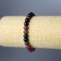 Bransoletka z naturalnym turmalinem, gładkie kuleczki, średnica 6,5 mm, długość 18 cm (rozciągliwa)