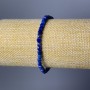 Bransoletka z lazurytu, naturalny kamień, fasetowane sześciany o średnicy około 4 mm, długość 18 cm (elastyczna)