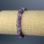 Bransoletka z ametystu, naturalny kamień, fasetowane kostki, średnica 7,5 mm, długość 18 cm (rozciągliwa)