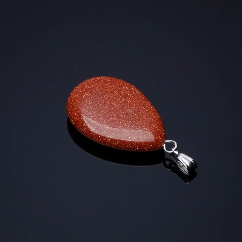 Wisiorek „Kropla” z syntetycznego awenturytu, złoty, 2,5×1,7 cm (±)