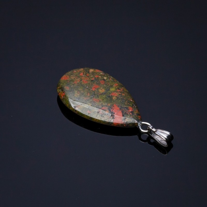 Wisiorek Kropla heliotropu 2,5 × 1,7 cm (±)