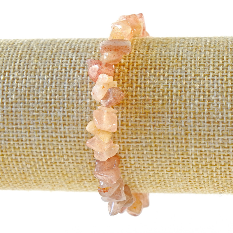 Bransoletka z kwarcu różowego, naturalny kamień, drobiny, średnica 8×3 mm, długość 18 cm, elastyczna