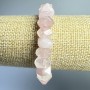 Bransoletka z różowego kwarcu, naturalny kamień, fasetowane rondelki, średnica 10×7 mm, długość 18 cm, elastyczna