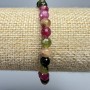 Bransoletka z naturalnym turmalinem, fasetowana kuleczka, średnica 6 mm ±, długość 18 cm ± (elastyczna)