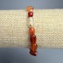Bransoletka z karneolu, naturalny kamień, fasetowana, średnica 7×12 mm ±, długość 18 cm ± (rozciągana)