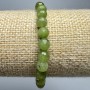 Bransoletka z jadeitu kanadyjskiego — naturalny kamień, fasetowane kuleczki o średnicy 6 mm, długość 18 cm ± (rozciągliwa)