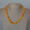 Naszyjnik z drobin bursztynu, średnica 7×4 mm, długość 45 cm