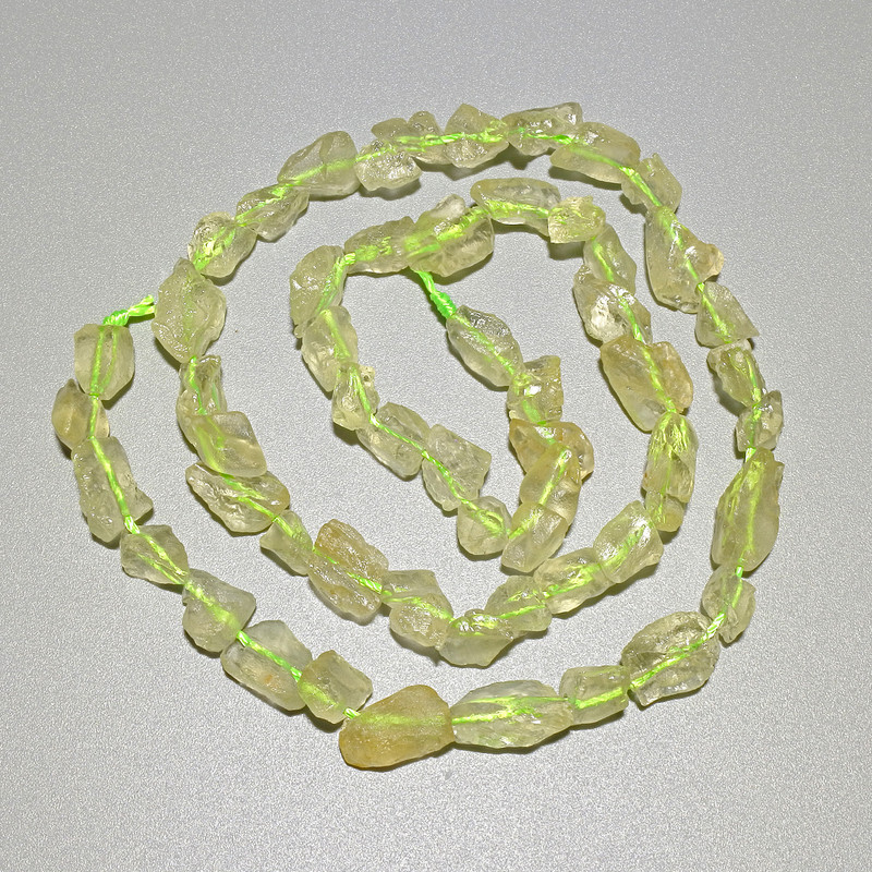 Koraliki z cytrynowego kwarcu, naturalny kamień, fasetowane, średnica 6×7 mm, długość około 40 cm, na nitce