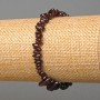 Bransoletka z granatu, naturalny kamień w drobinkach, średnica 6×3 mm, długość 18 cm (elastyczna)